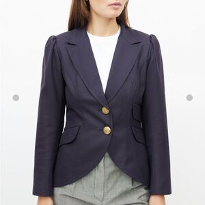Smythe gold Navy  wool blazer size 4